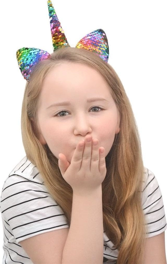 Disco unicorn headband (with double-sided sequins)