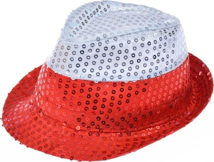 Red and white sequin hat 5902934205016