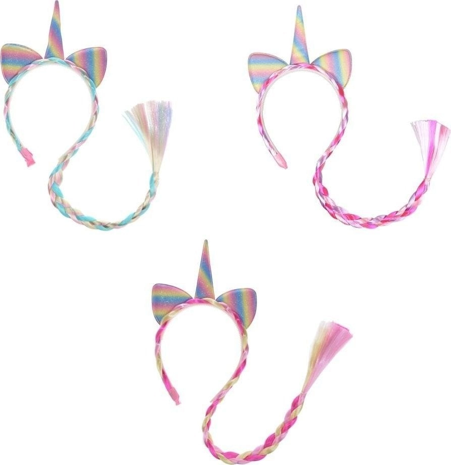 Unicorn headband with braids MIX 5902934209229