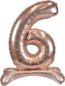 Standing foil balloon rose gold 6