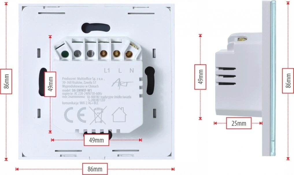 Art SMART WYŁĄCZNIK ŚWIATŁA ZIGBEE 3