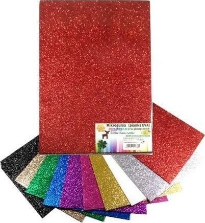 Micro-rubber foam glitter 20x30cm 10 sheets