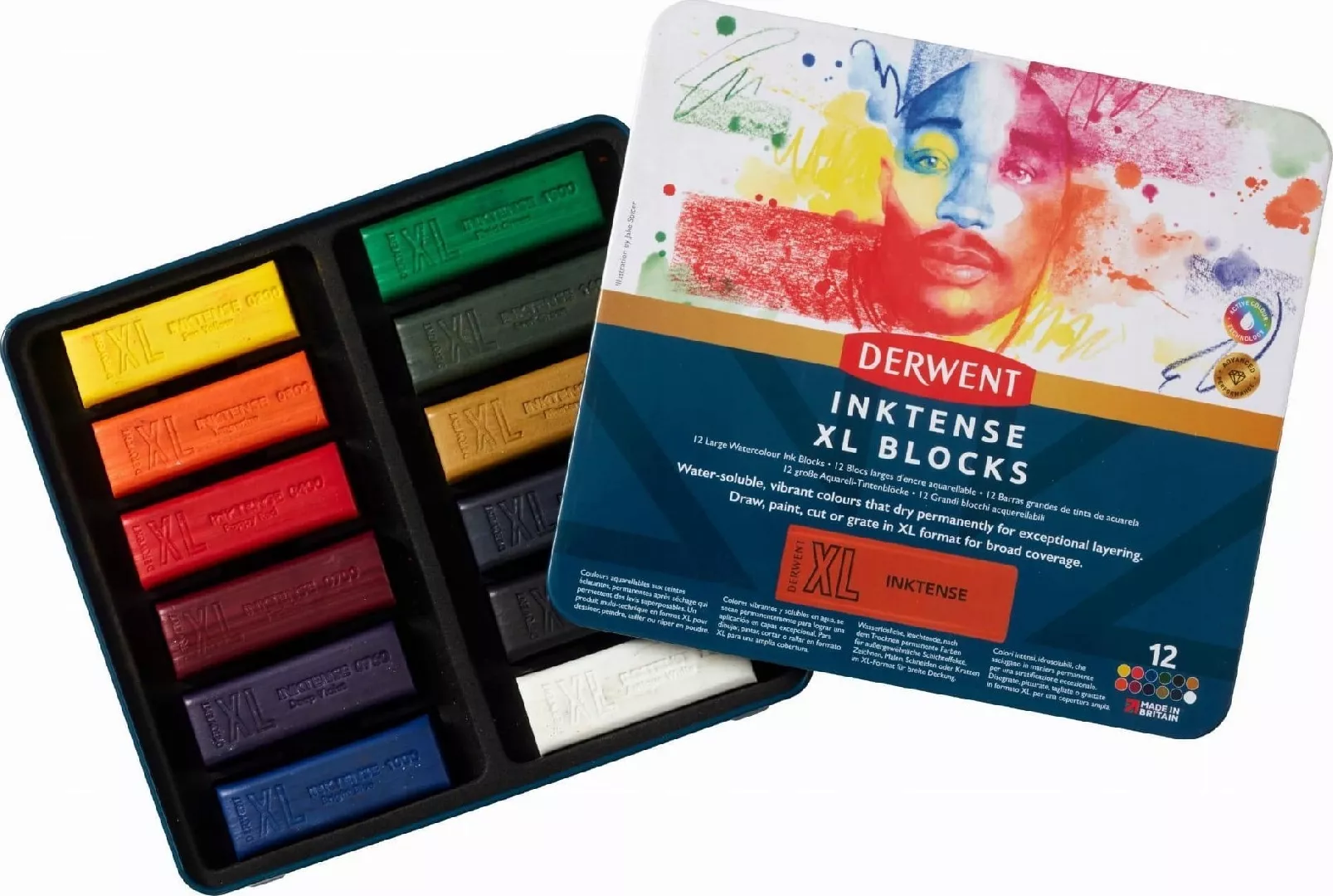 Derwent XL Inktense Blocks 12 pcs