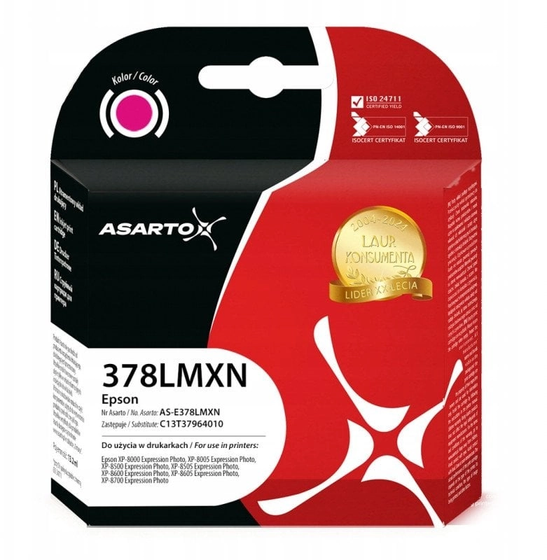 Asarto ink for Epson 378XL  C13T37934010
