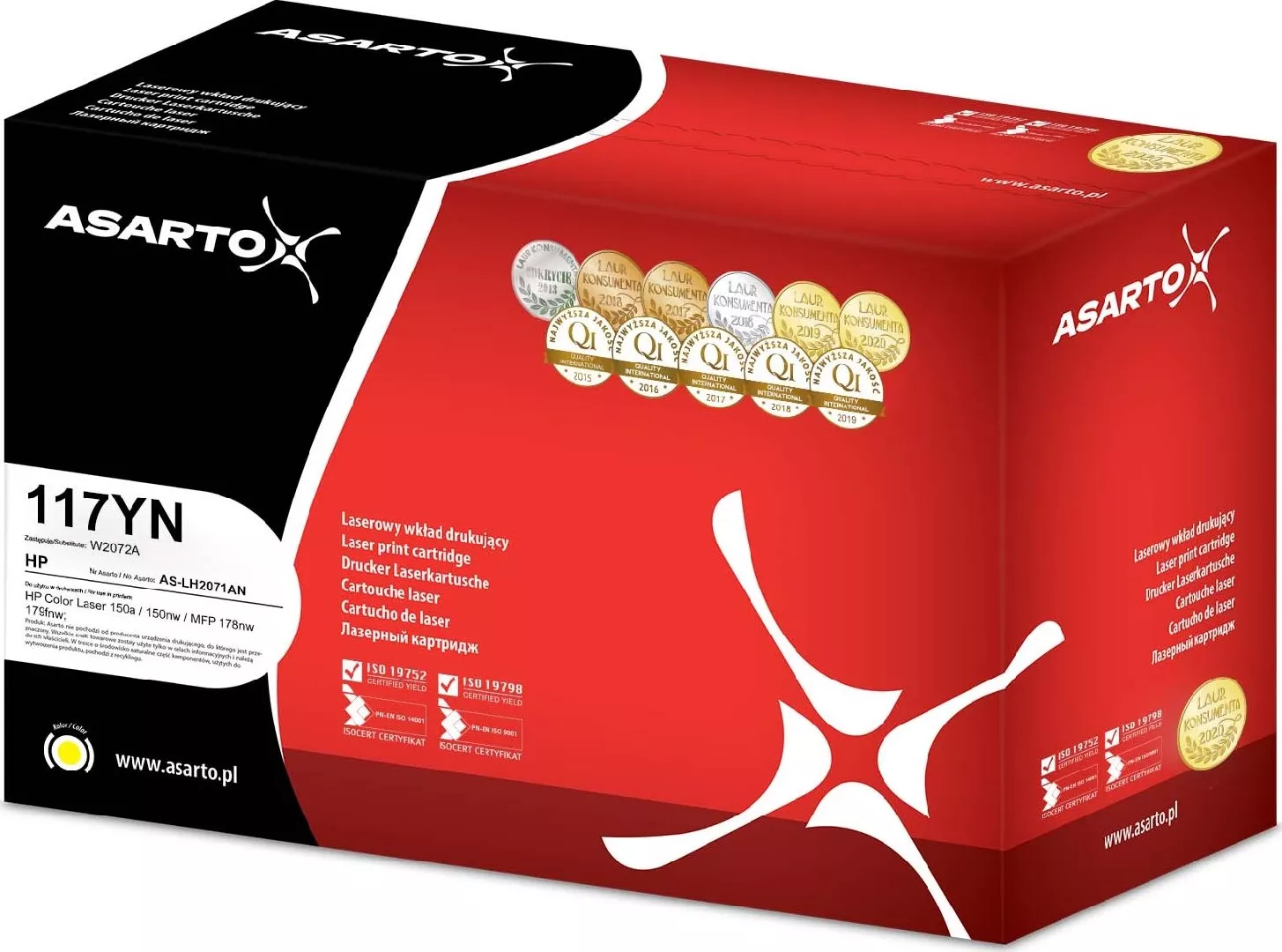 Toner Asarto Yellow Zamiennik 117A (AS-LH2072AN)