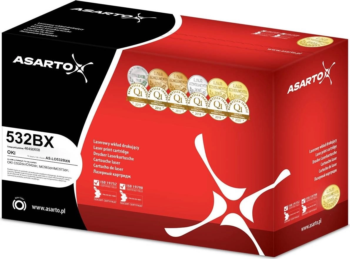 Toner Asarto Black Zamiennik 46490608 (AS-LO532BXN)