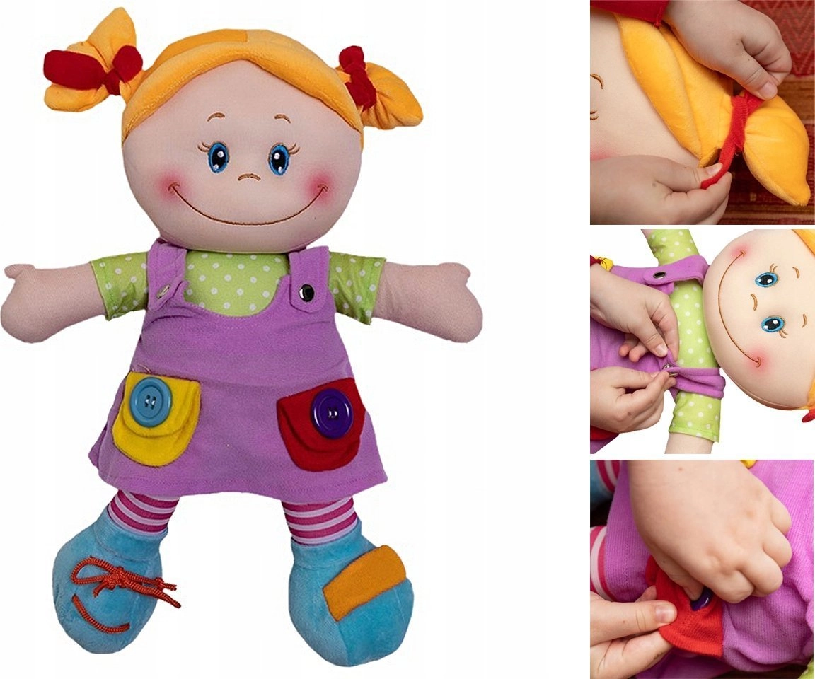A rag doll in a purple