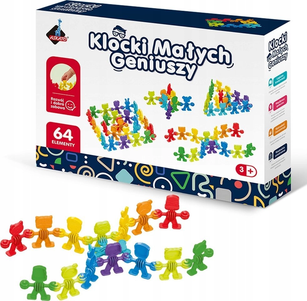 Askato Klocki małych geniuszy Liczmany 64