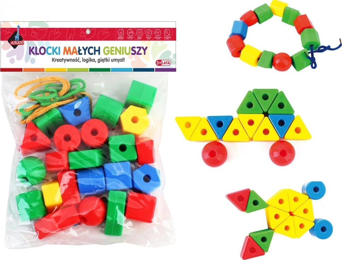 Askato Geometric blocks 62 pieces in