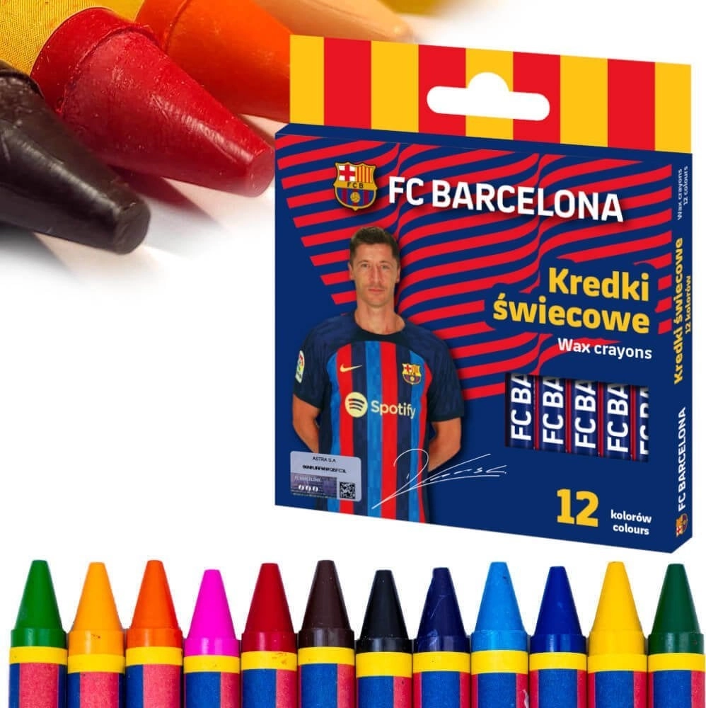 Astra Kredki świecowe woskowe FC Barcelona