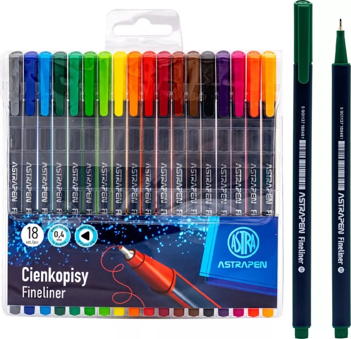 Astra Triangular color fineliners for drawing