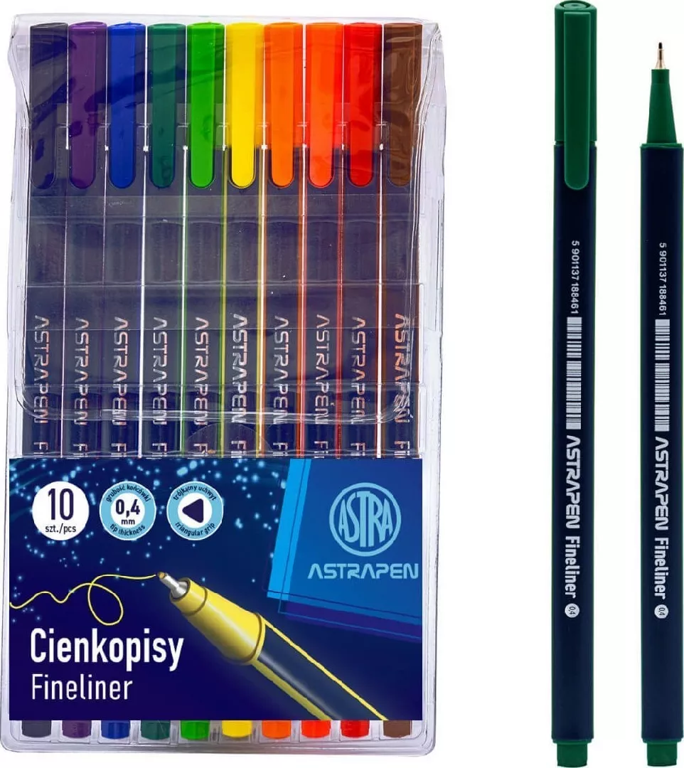 Astra Triangular colored fineliners for drawing