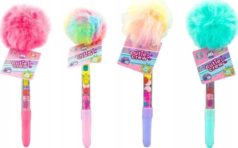 CUTIE CREW pen with pompom 12/pack