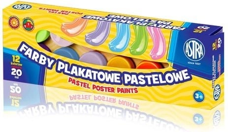Astra Pastel poster paints 12 colors