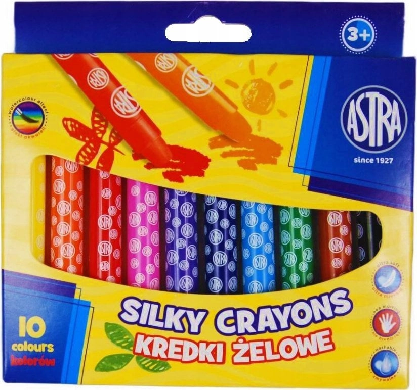 Twisted gel crayons 10 colors SILKY