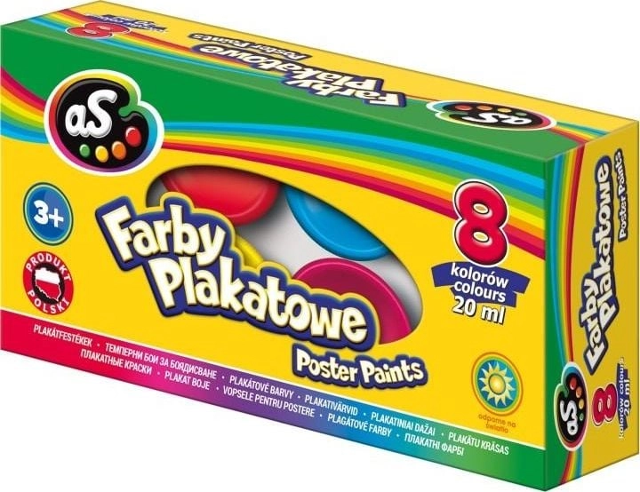 Poster paints 8 colors 20ml AS