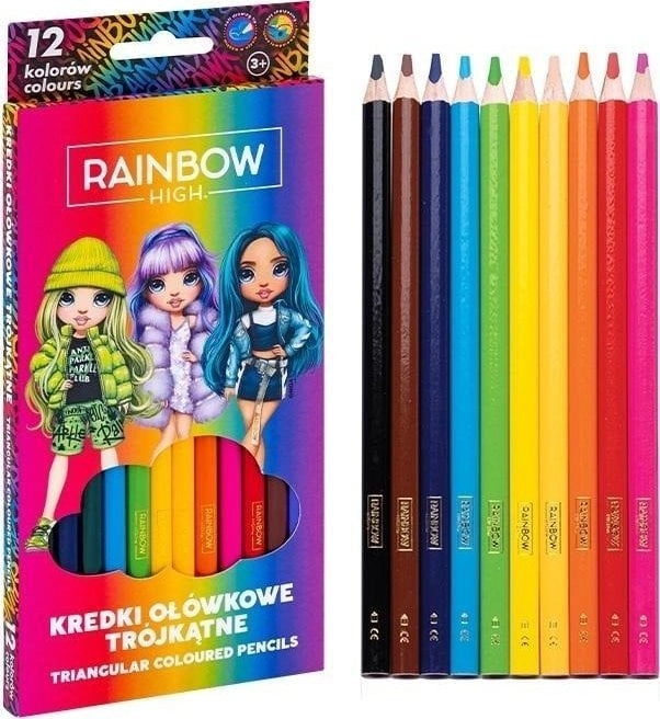 Rainbow High triangular pencils  12 colors
