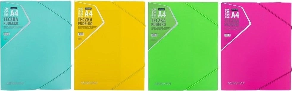 Folder-box with elastic band PP neon