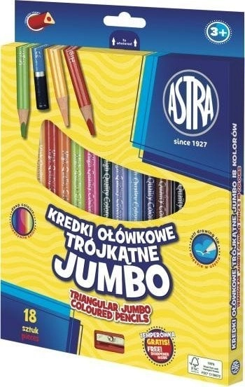 ASTRA jumbo triangular pencil crayons -