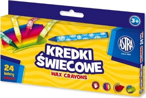Round wax crayons 24col ASTRA 5901137184579