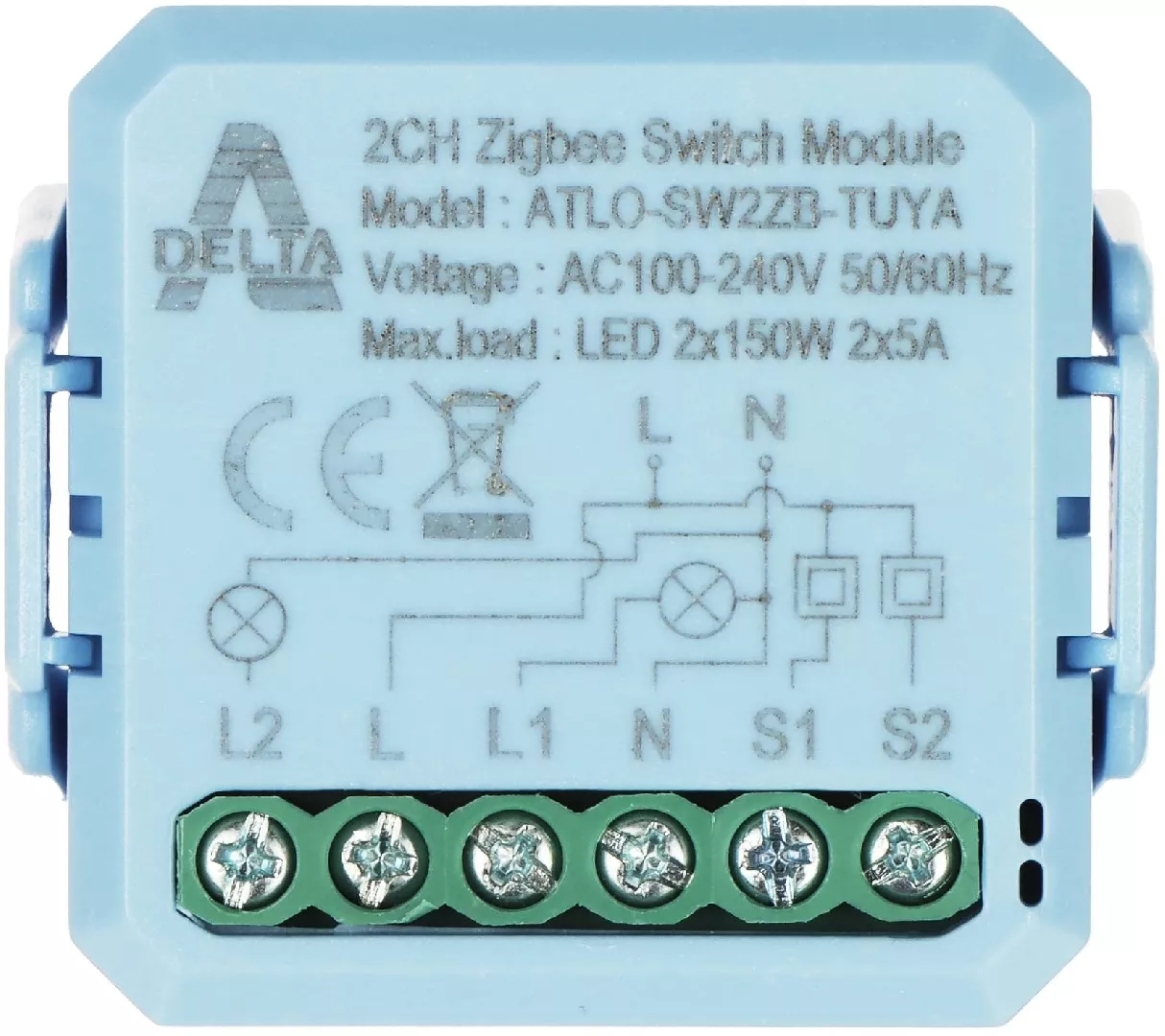 INTELLIGENT SWITCH ATLO-SW2ZB-TUYA ZigBee  Tuya Smart