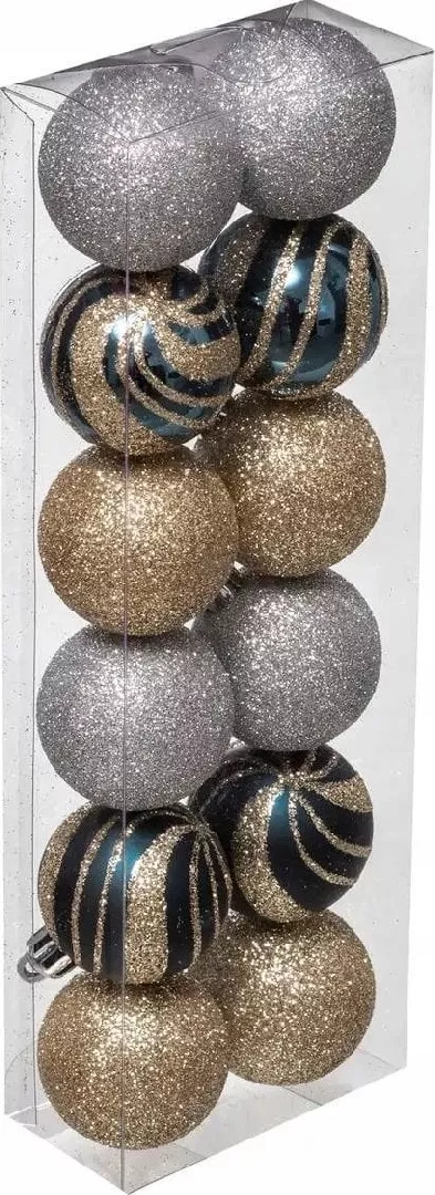 Atmosphera Multi-colored baubles with various finishes