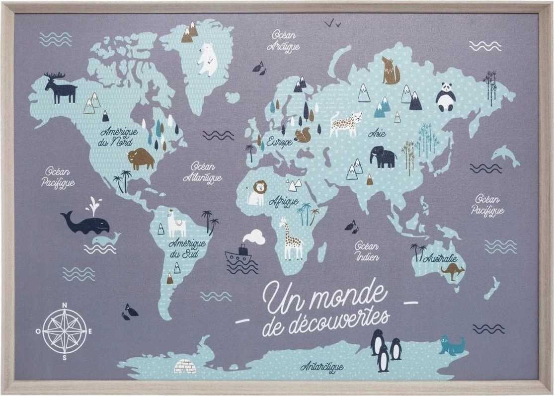 Atmosphera World map for children  wall