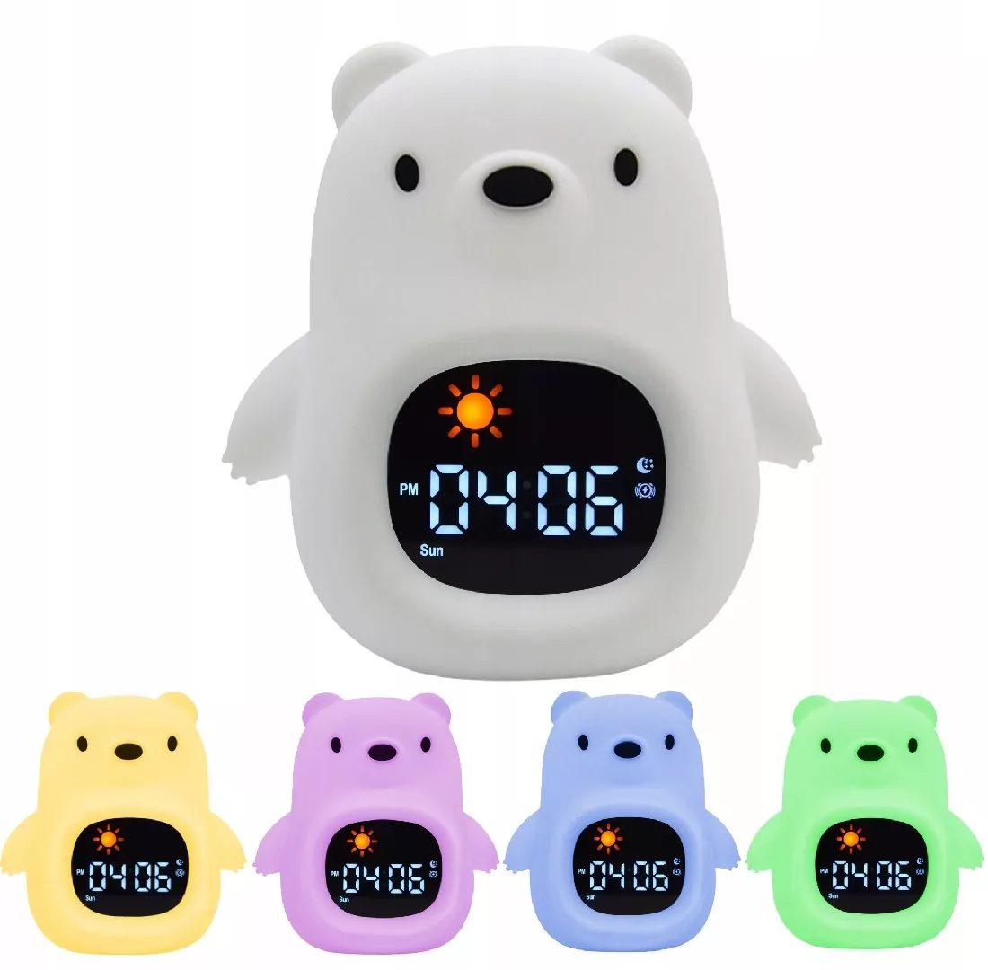 Night Light Silicone Clock Teddy Bear