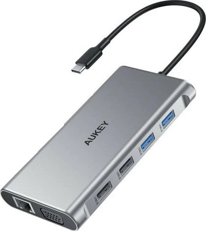 CB-C89 aluminiowy Hub USB-C  10w1  RJ45