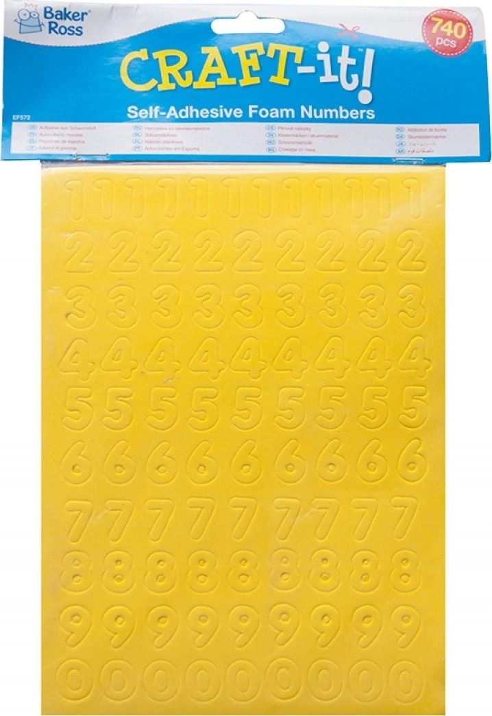 Self-adhesive foam numbers 740 pcs. MIX