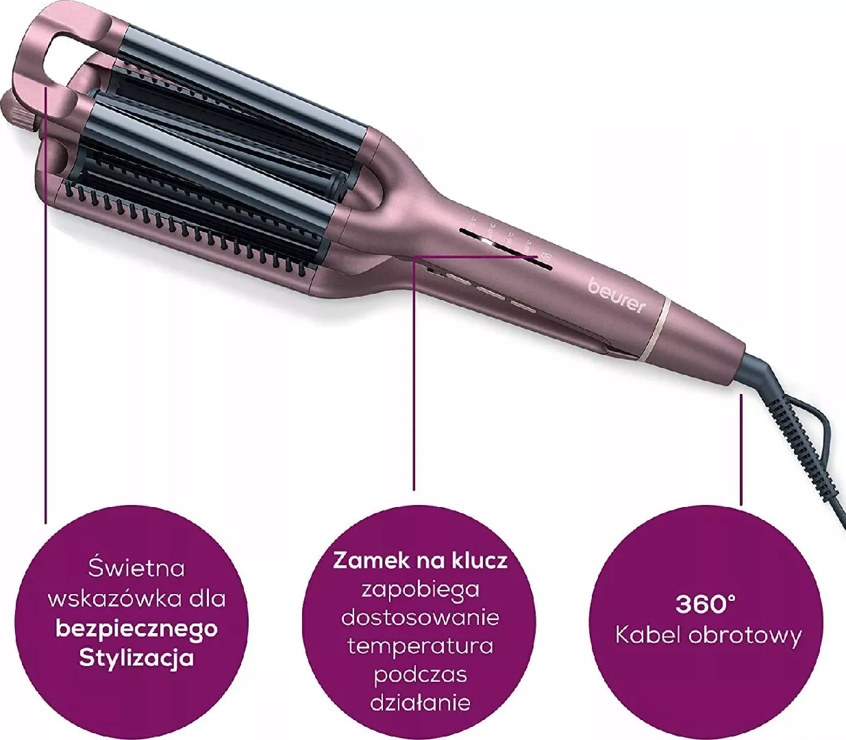Beurer 160-210°C pink - Wave styler