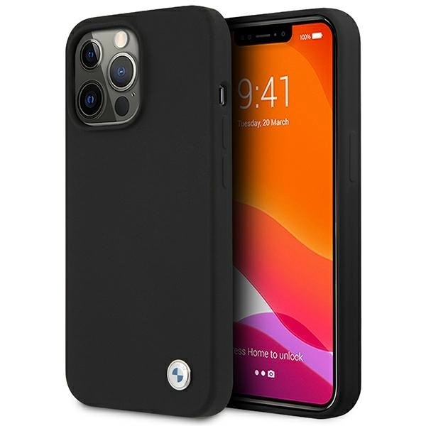BMW BMHCP13LSILBK Leather Back Case For