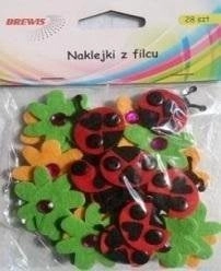 Felt stickers ladybugs and flowers 28