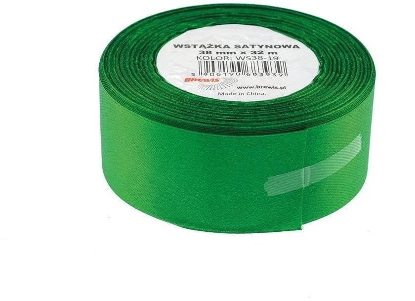 Green satin ribbon 38mmx32m 14828498 5906190683939