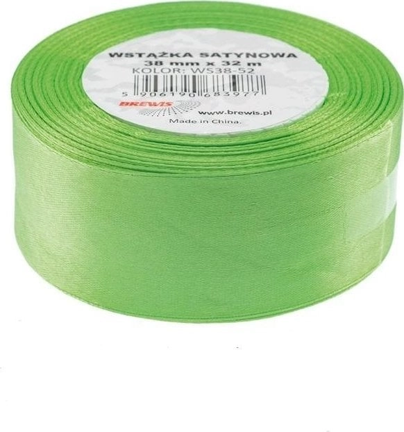 Green satin ribbon 38mmx32m 5906190683977
