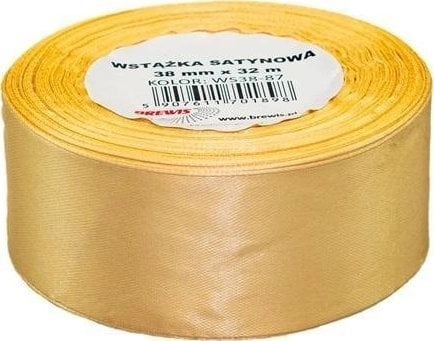 Gold satin ribbon 38mmx32m 5907611701898