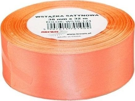 Salmon satin ribbon 38mmx32m 5907611701904