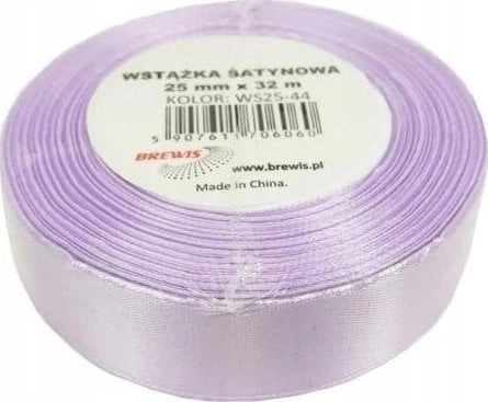 Light lavender satin ribbon 25mm x