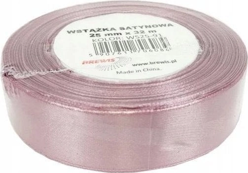 Dark pink satin ribbon 25mm x