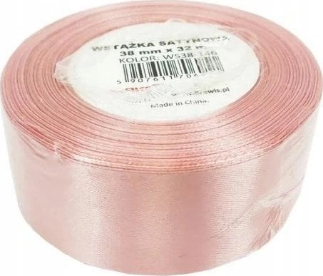Satin bubble gum ribbon 38mm x