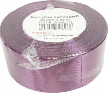 Plum satin ribbon 38mm x 32m