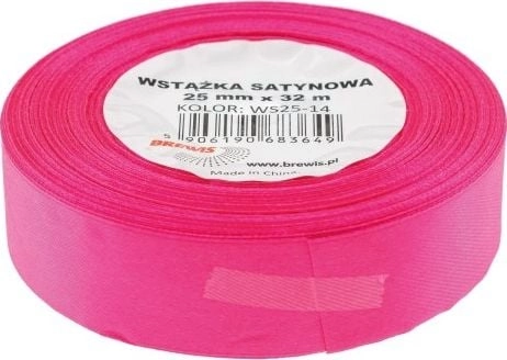 Pink satin ribbon 25mmx32m AA070BRW 5906190683649