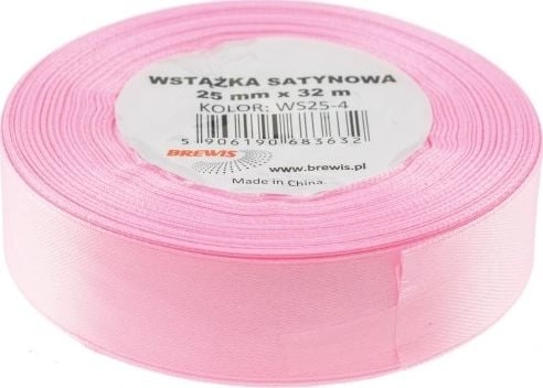 Light pink satin ribbon 25mmx32m AA071BRW