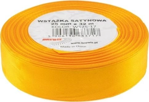 Gold satin ribbon 25mmx32m AA078BRW 5906190683717