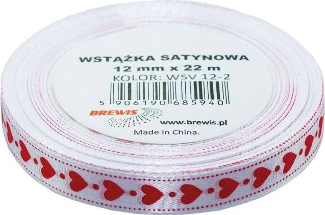 BREWIS Heart satin ribbon 12mm color