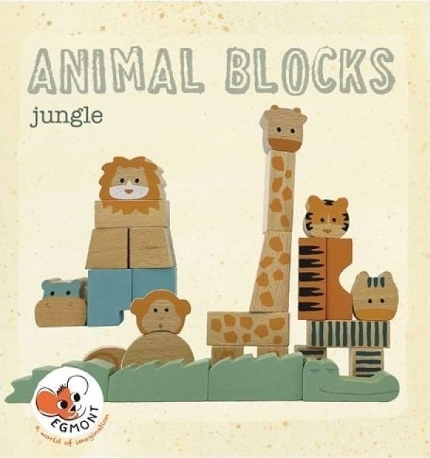 Wooden construction blocks - Jungle 5420023041616