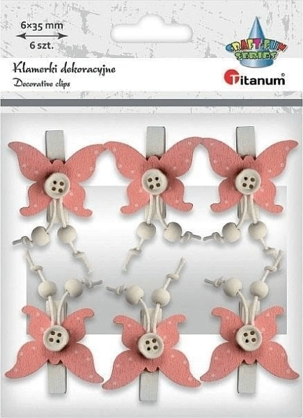 BaByliss Wooden clips with decor 562307