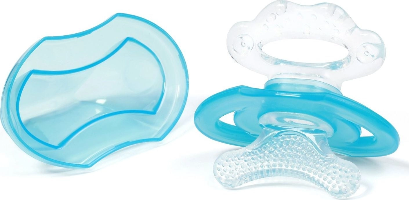 BabyOno 1008/01-SILICONE TEETHER FOR INFANTS T-BLUE