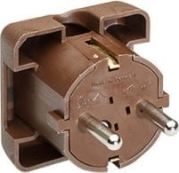 BACHMANN protective contact plug brown flat
