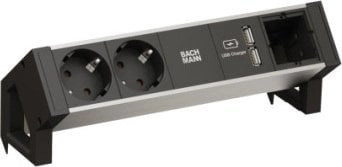 _8287422 BACHMANN DESK2 ALU BLACK 2x